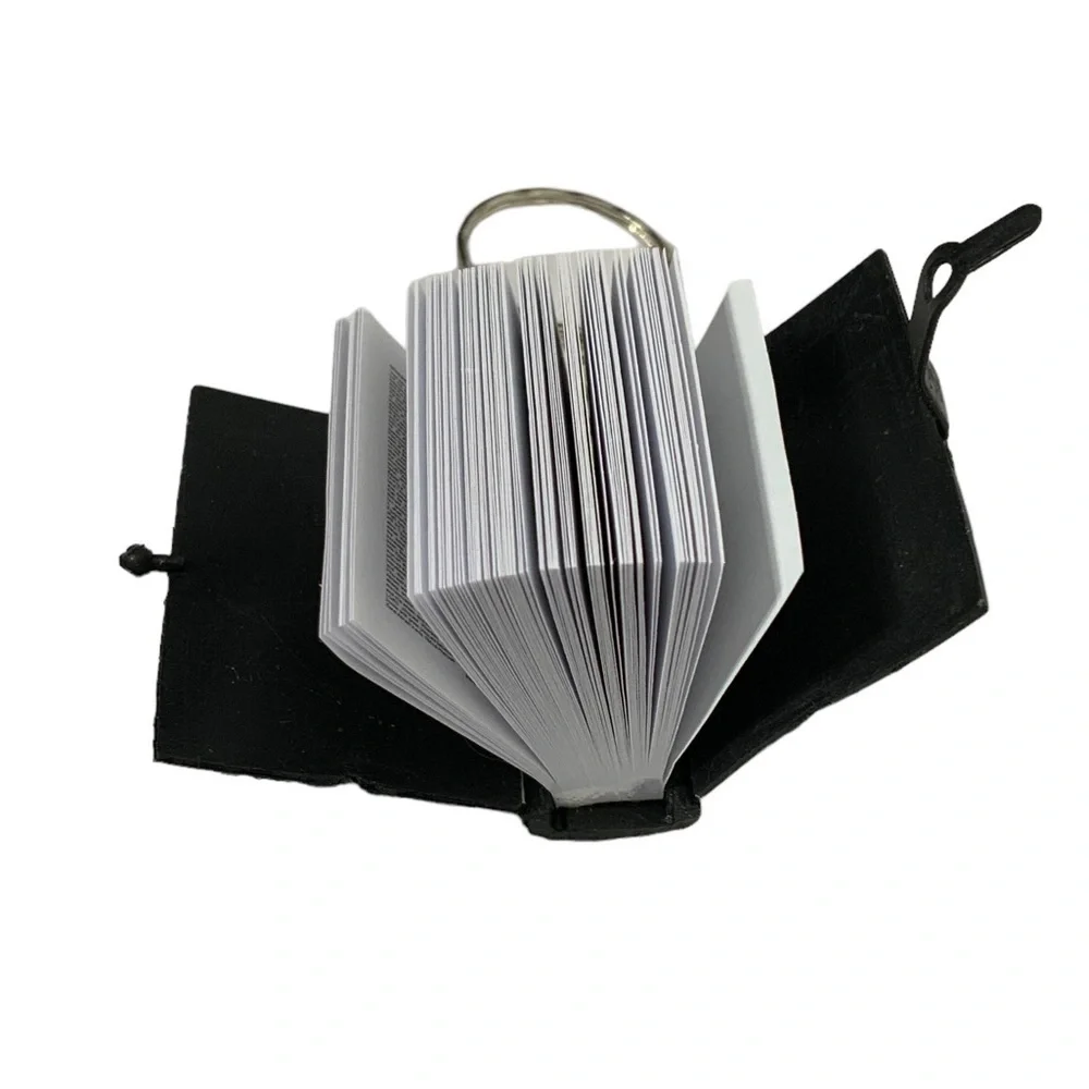 Bible Keychain Turnable Pages Pages Religious Mini Bible Book Pendant Black Gold